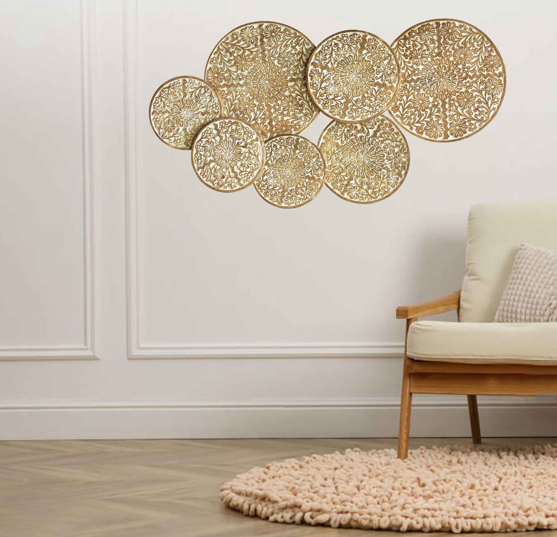 A Touch of Classic Style for Your House with a Hand-Carved Mango Wood Wall Panel